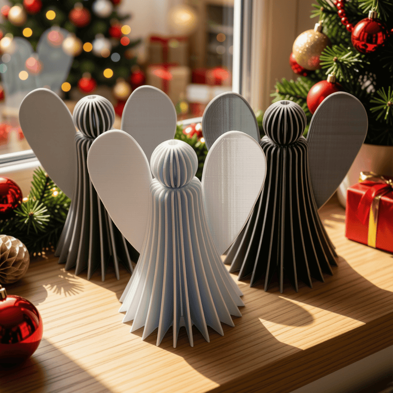 Engel Metallic – 3D-gedruckte Weihnachtsdeko mit Metallic-Schimmer