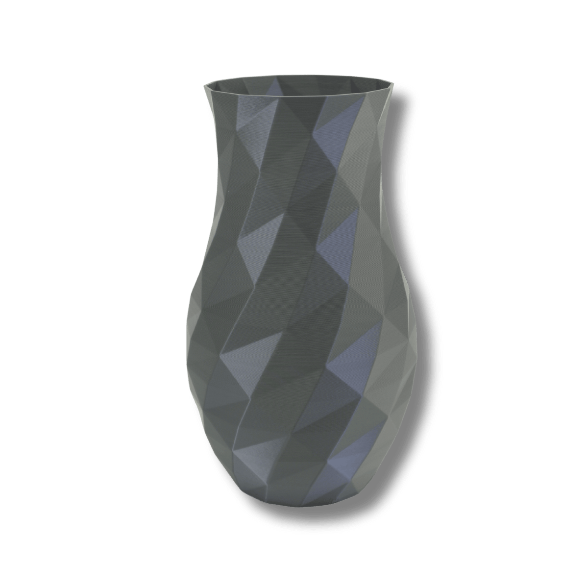Weihnachtsvase Alpenglühen in Anthrazit – 3D-gedruckt aus PLA