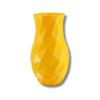 Weihnachtsvase Alpenglühen in Gold – 3D-gedruckt aus PLA