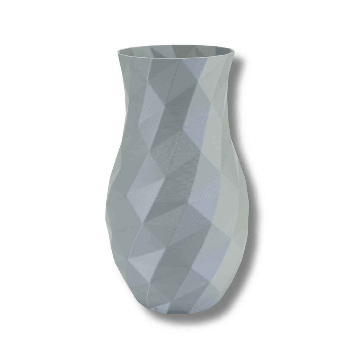 Weihnachtsvase Alpenglühen in Silber – 3D-gedruckt aus PLA
