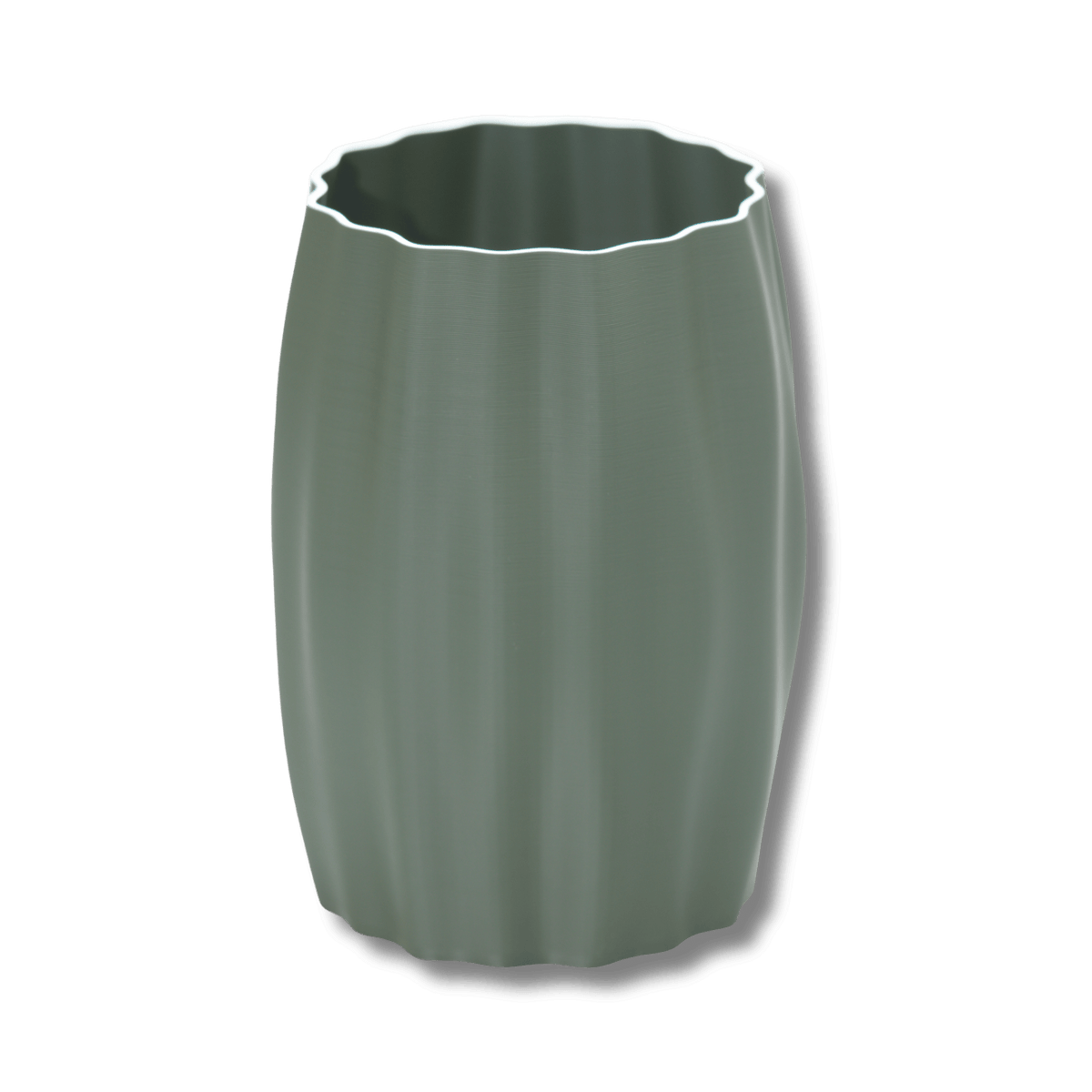 Vase Attersee in Grün – 3D-gedruckt aus PLA