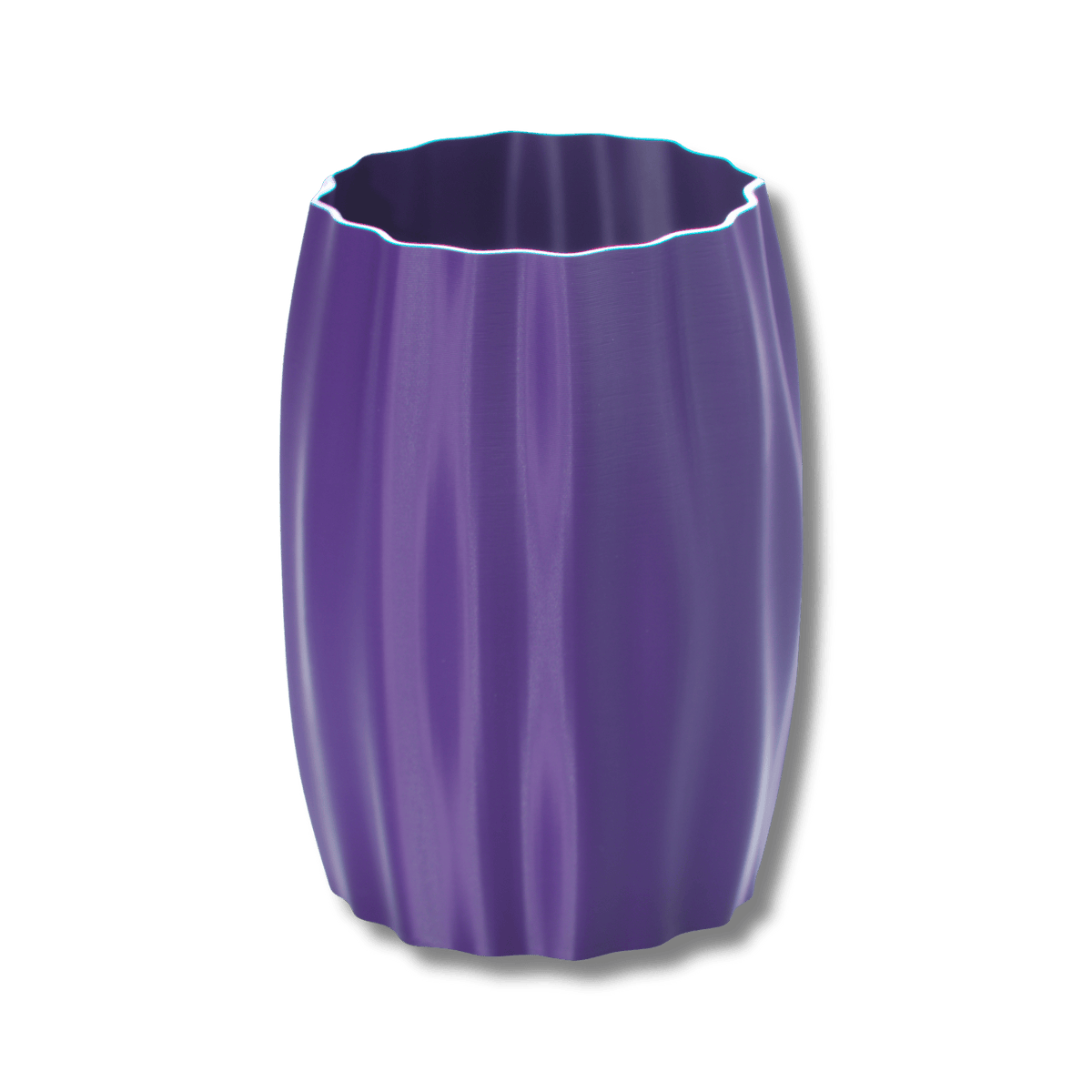 Vase Attersee in Violett – 3D-gedruckt aus PLA