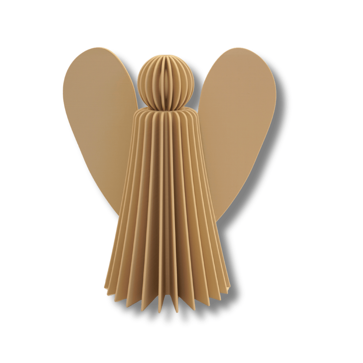 Engel Emma in Beige – 3D-gedruckte Weihnachtsdeko