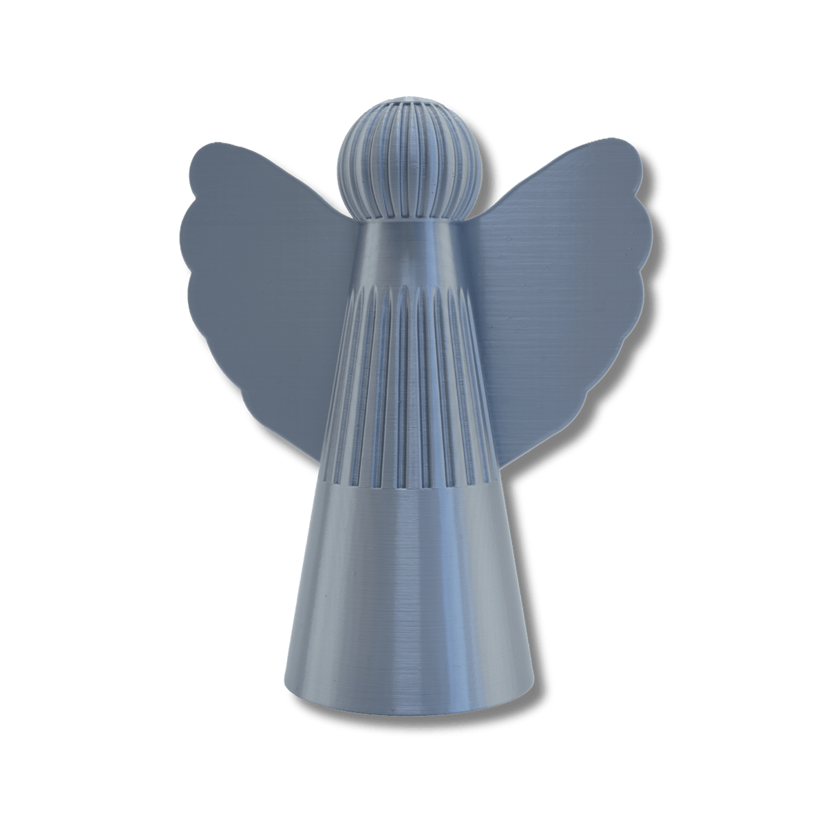 Engel Klara in Silber – 3D-gedruckte Weihnachtsdeko