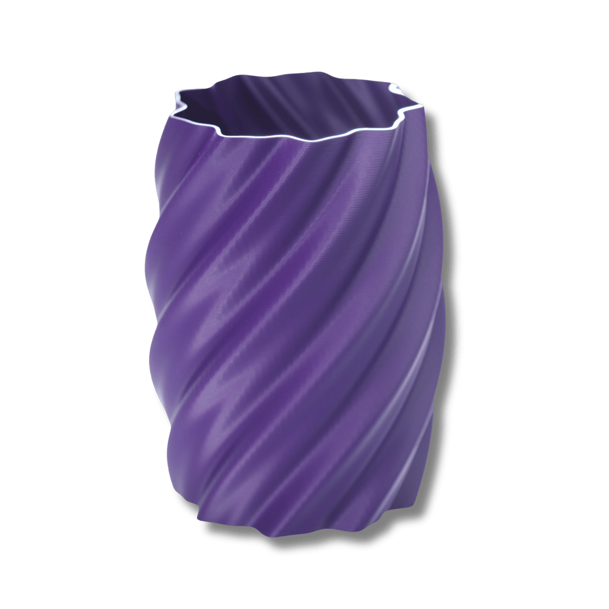 Vase Neusiedlersee in Violett – 3D-gedruckt aus PLA
