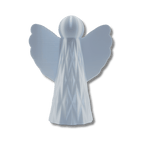 Engel Valentin in Arctic White – 3D-gedruckte Weihnachtsdeko
