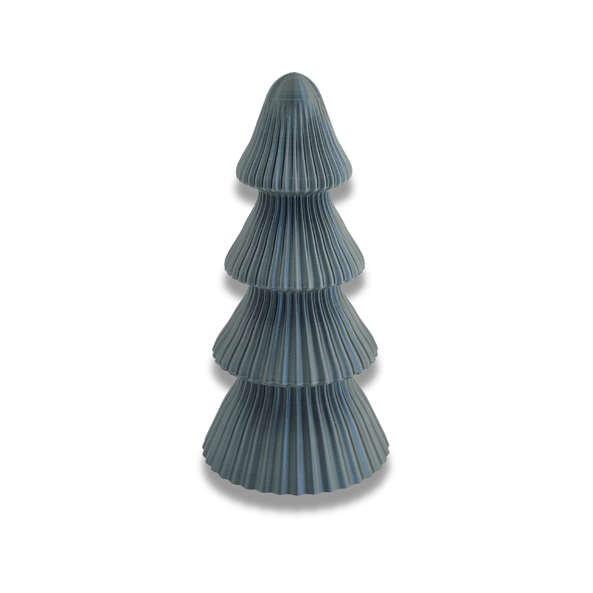 Weihnachtsbaum Stufenwald Glanz in Anthrazit und Grün – 3D-gedruckt aus PLA